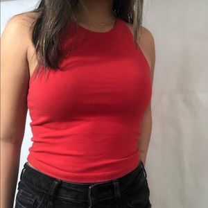 Red halter top!